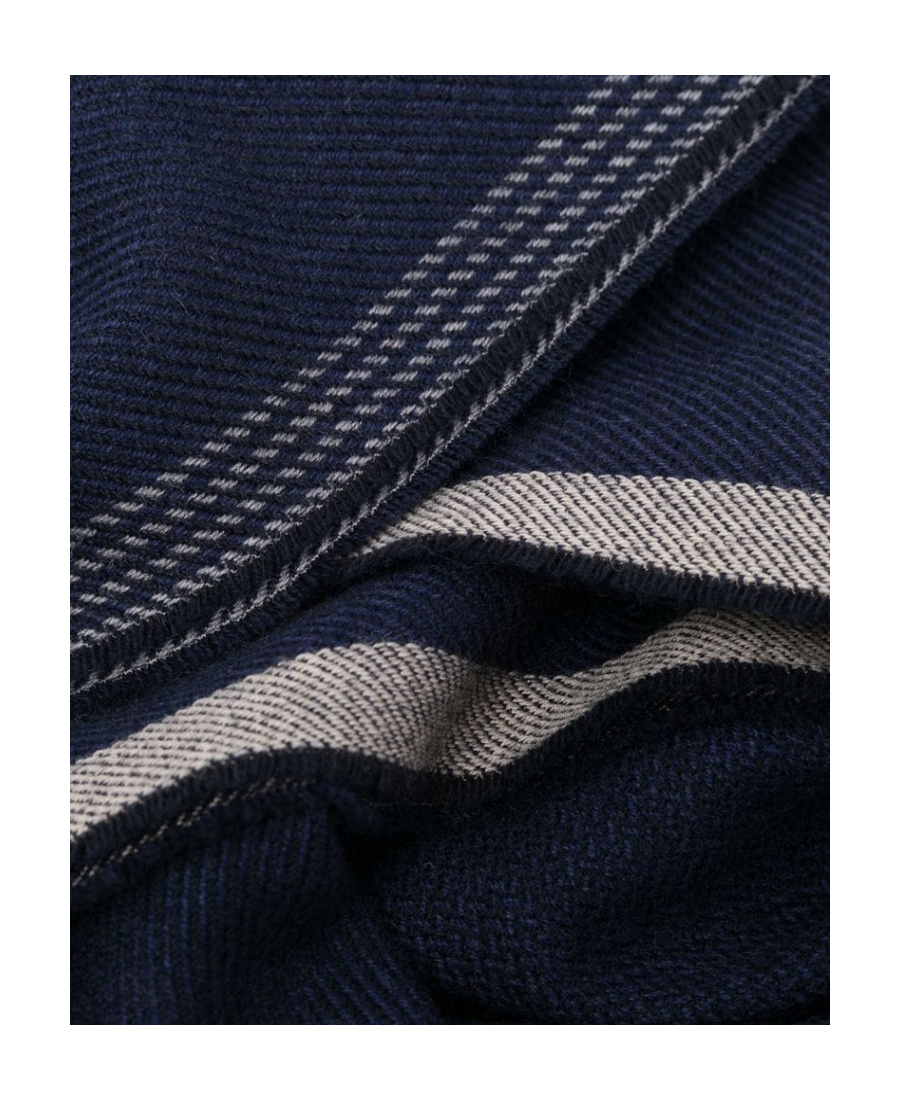 Brunello Cucinelli Wool Fringed Scarf In Black