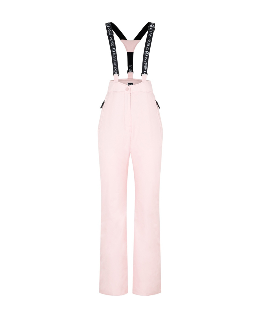 Giorgio Armani Logo-strap Tapered Ski Trousers In Pink