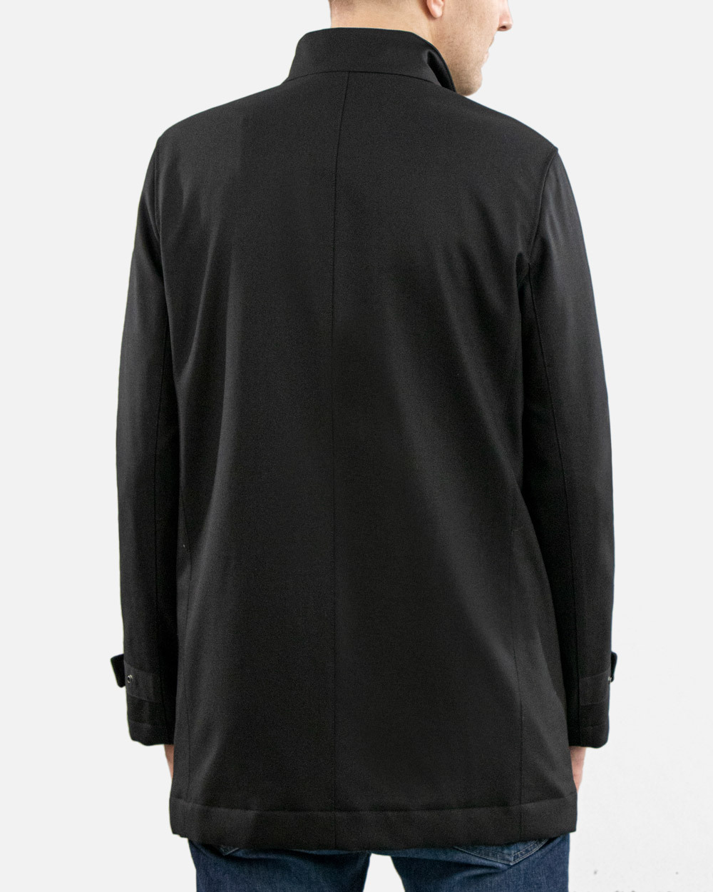 Ferragamo Zipper Cotton Suit In Black
