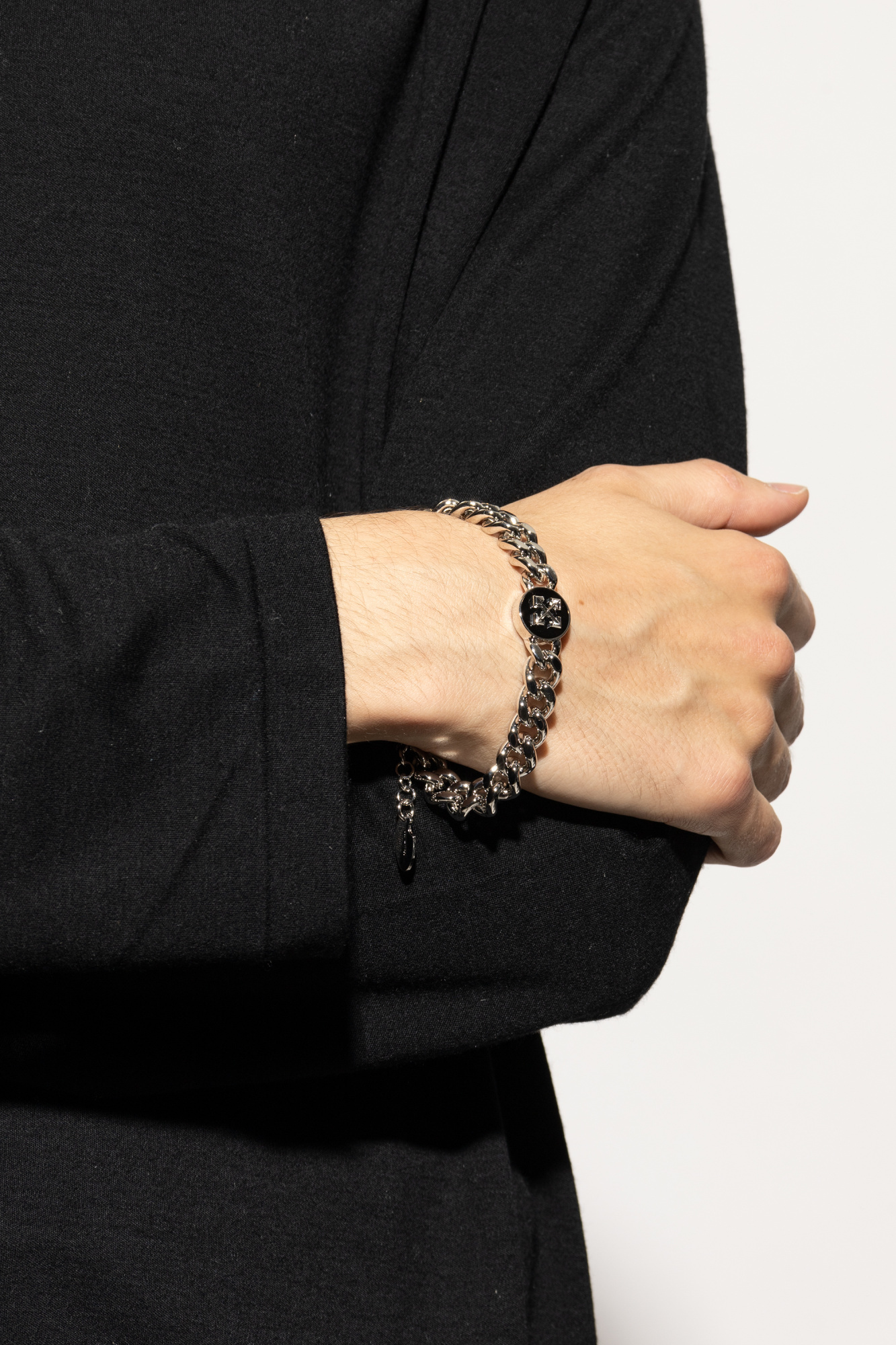 Off-white Arrow Logo Bracelet In Metallic
