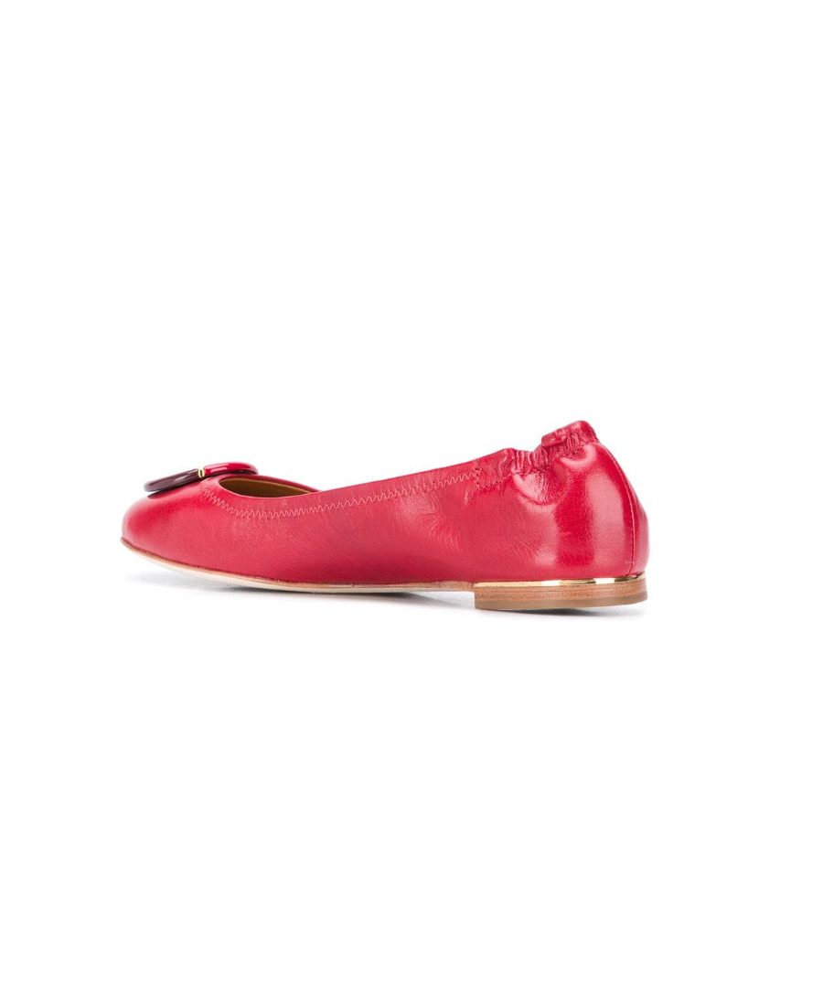 Tory Burch Round-head Flat Shoes In Red