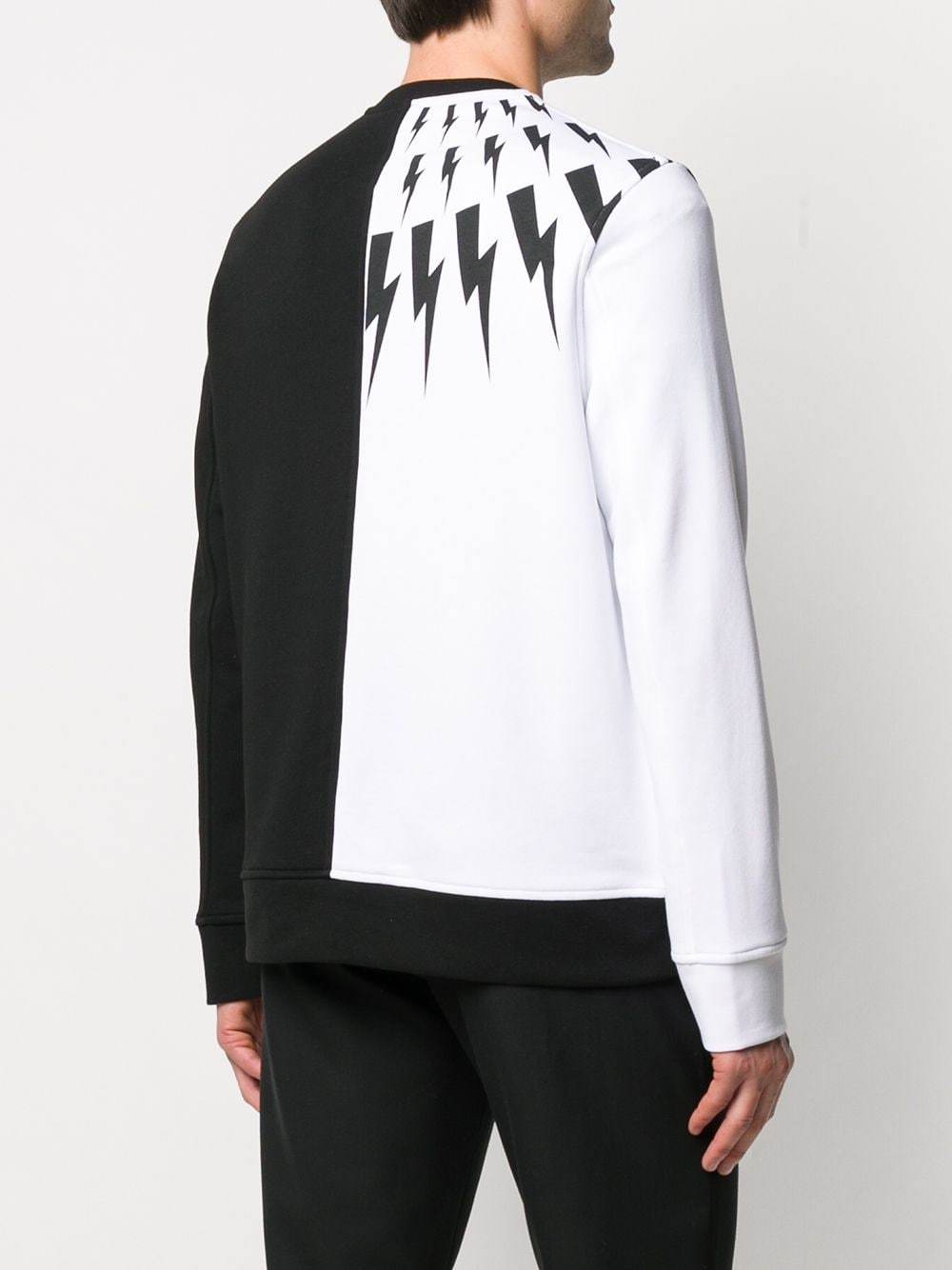 Neil Barrett Color Matching Sweater In Black