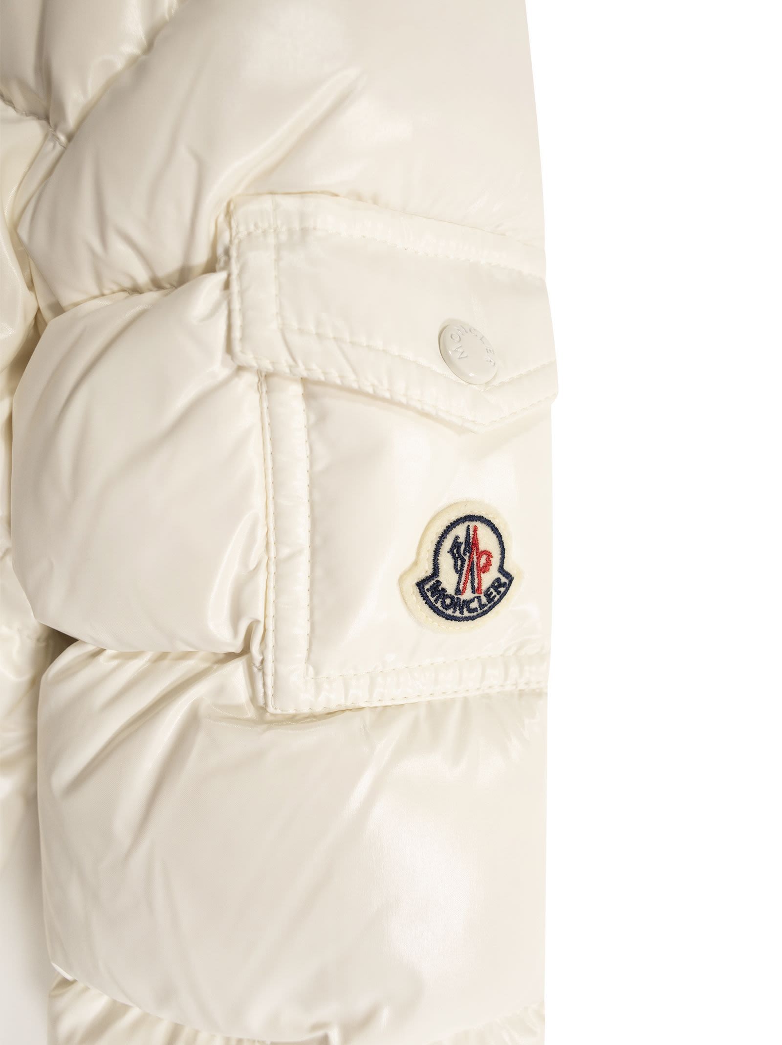 Moncler Hooded Down Jacket In White
