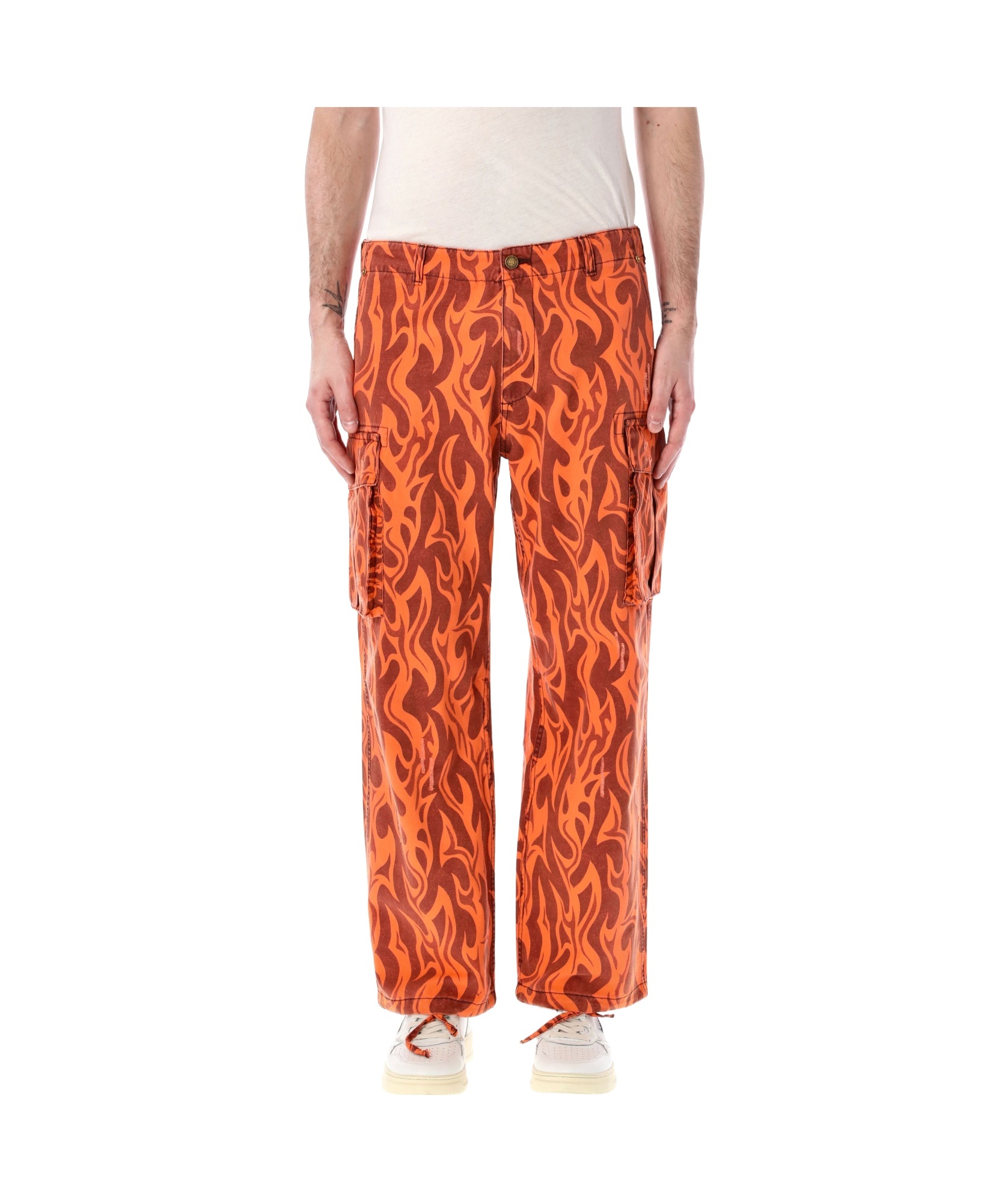 Erl Elastic Waist Overalls In Red