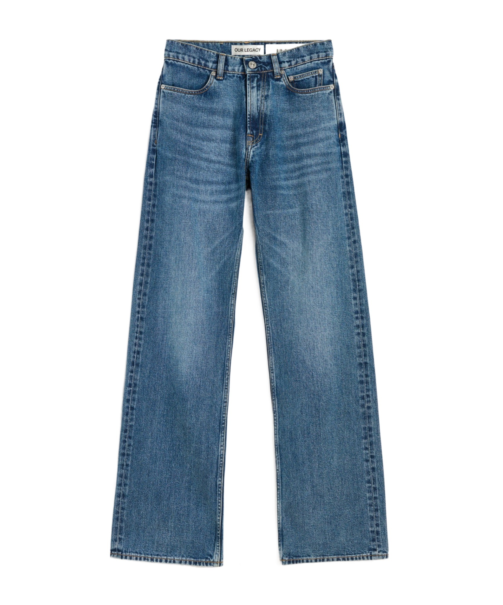 Our Legacy Belt Loop Denim Trousers In Blue