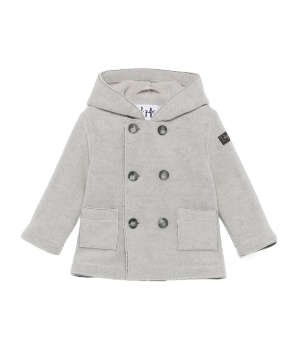 Il Gufo Long-sleeved Coat In Gray
