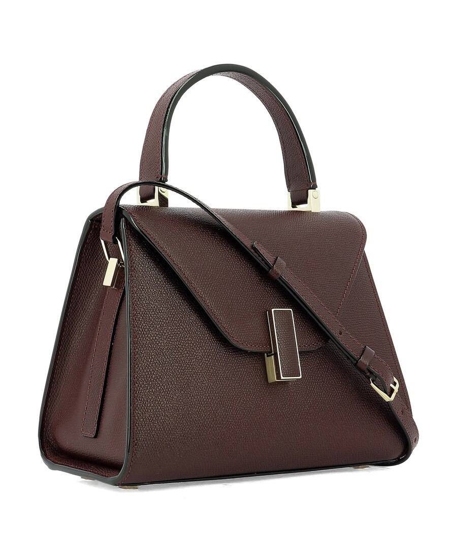 Valextra Iside Mini Tote Bag In Burgundy