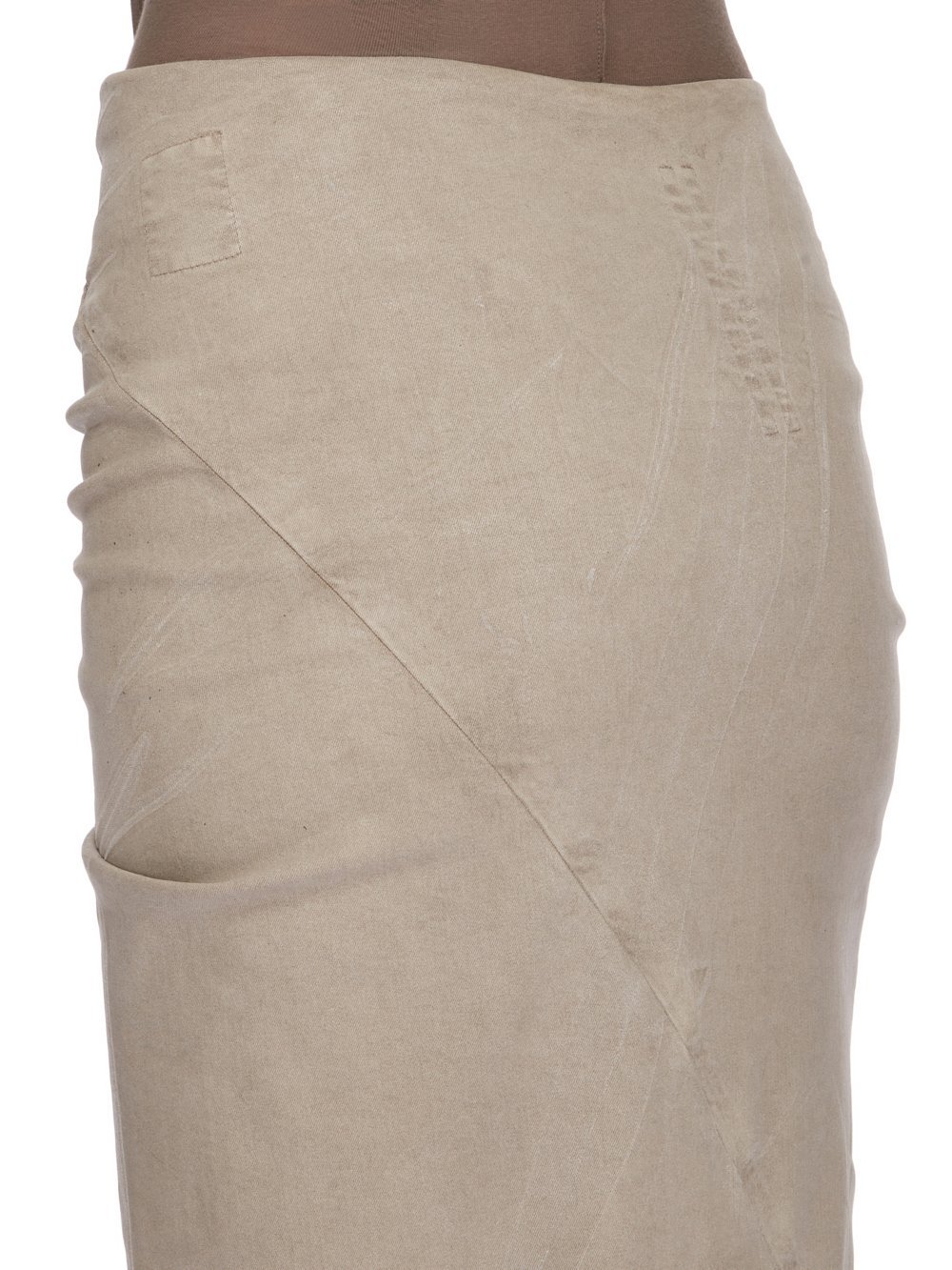 Shop Rick Owens Edfu Denim Skirt In Gray