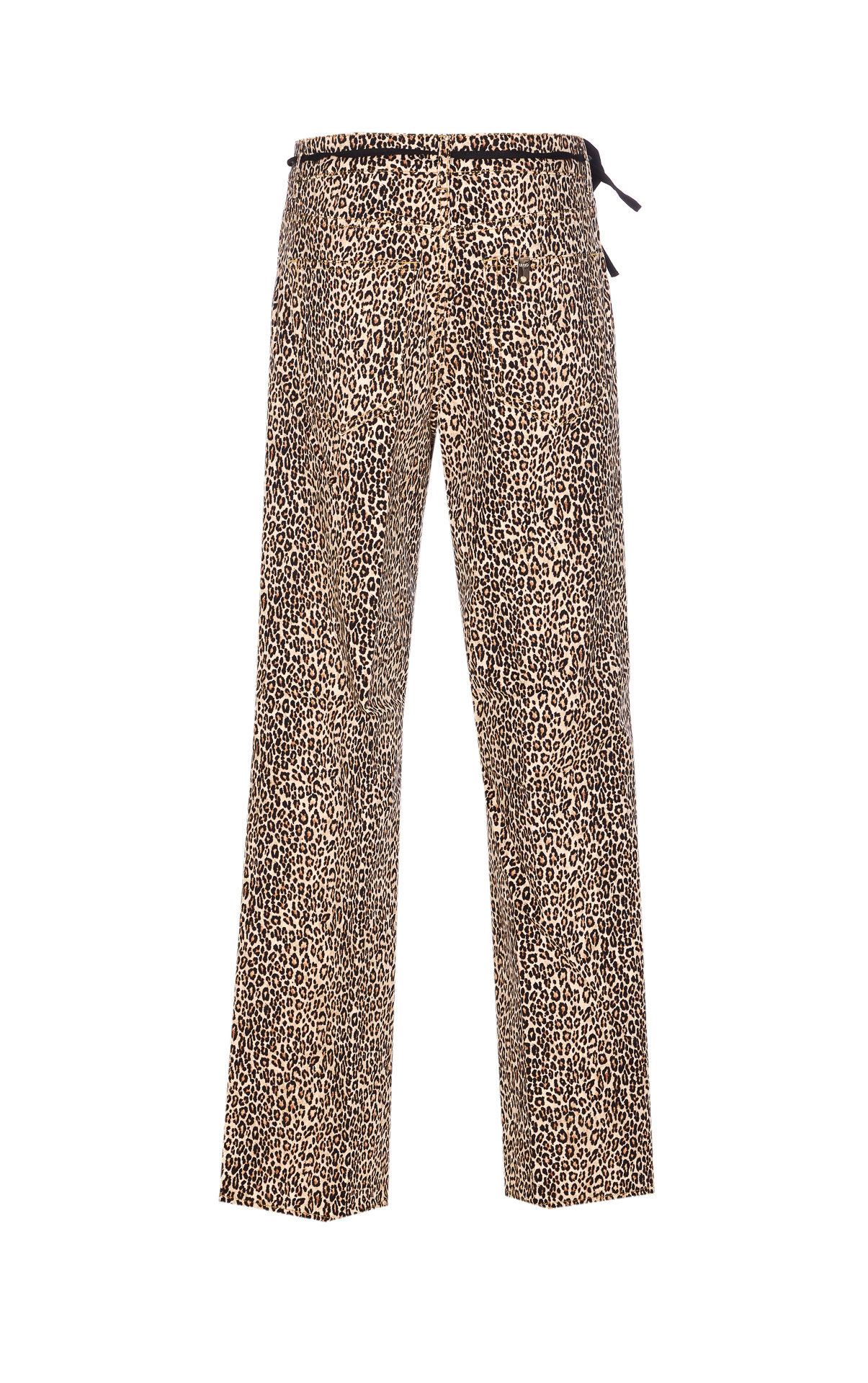 Liu •jo Trousers Animal Print Roses Detail In Multi