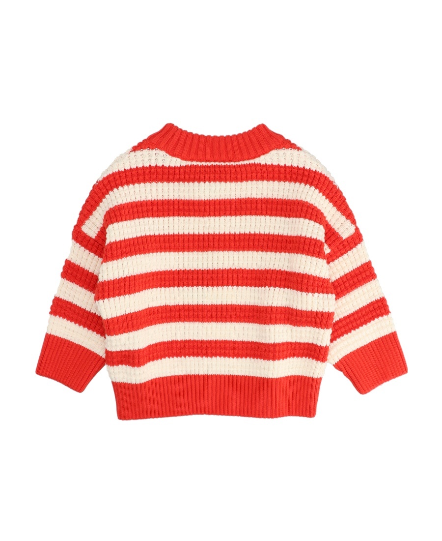 Shop Mini Rodini Round Neck Long-sleeved Sweater In Red