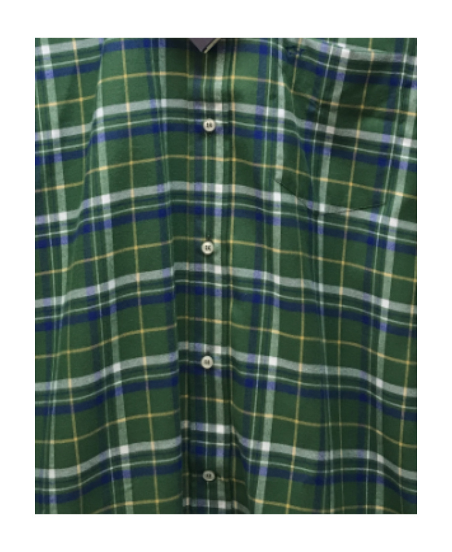 Paul & Shark Checkered Long-sleeved Shirt In Green
