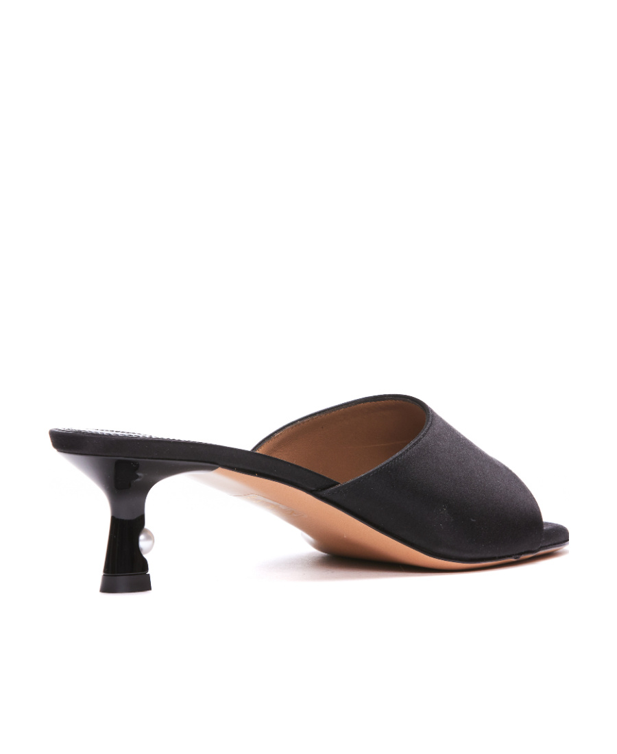 Off-white Pop Lollipop Satin Mules In Black