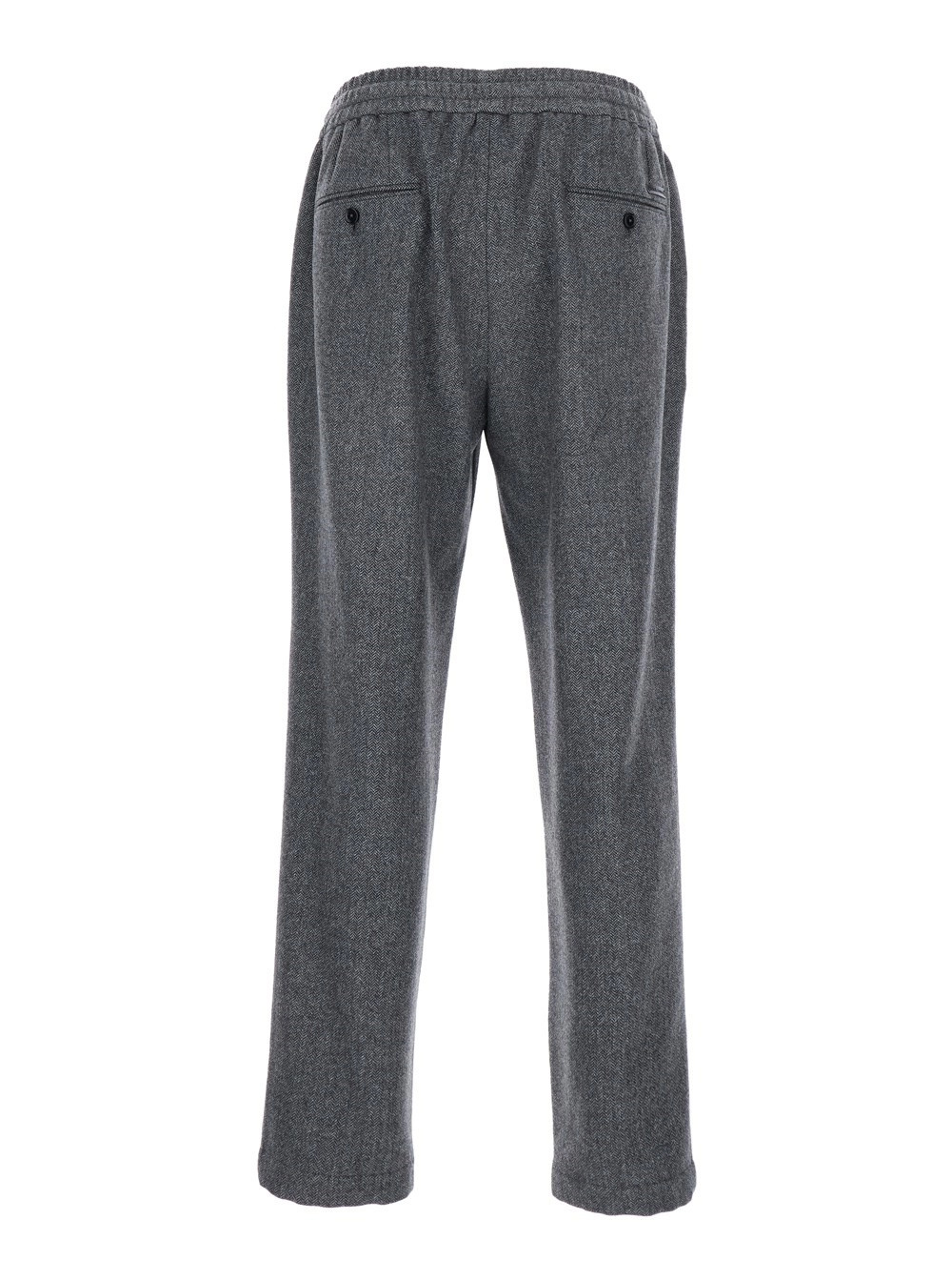 Dolce & Gabbana Trousers Tailored Herringbone Pattern In Gray
