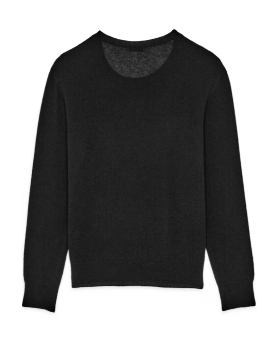 Saint Laurent Men's Sweater In Openwork Wool In Black