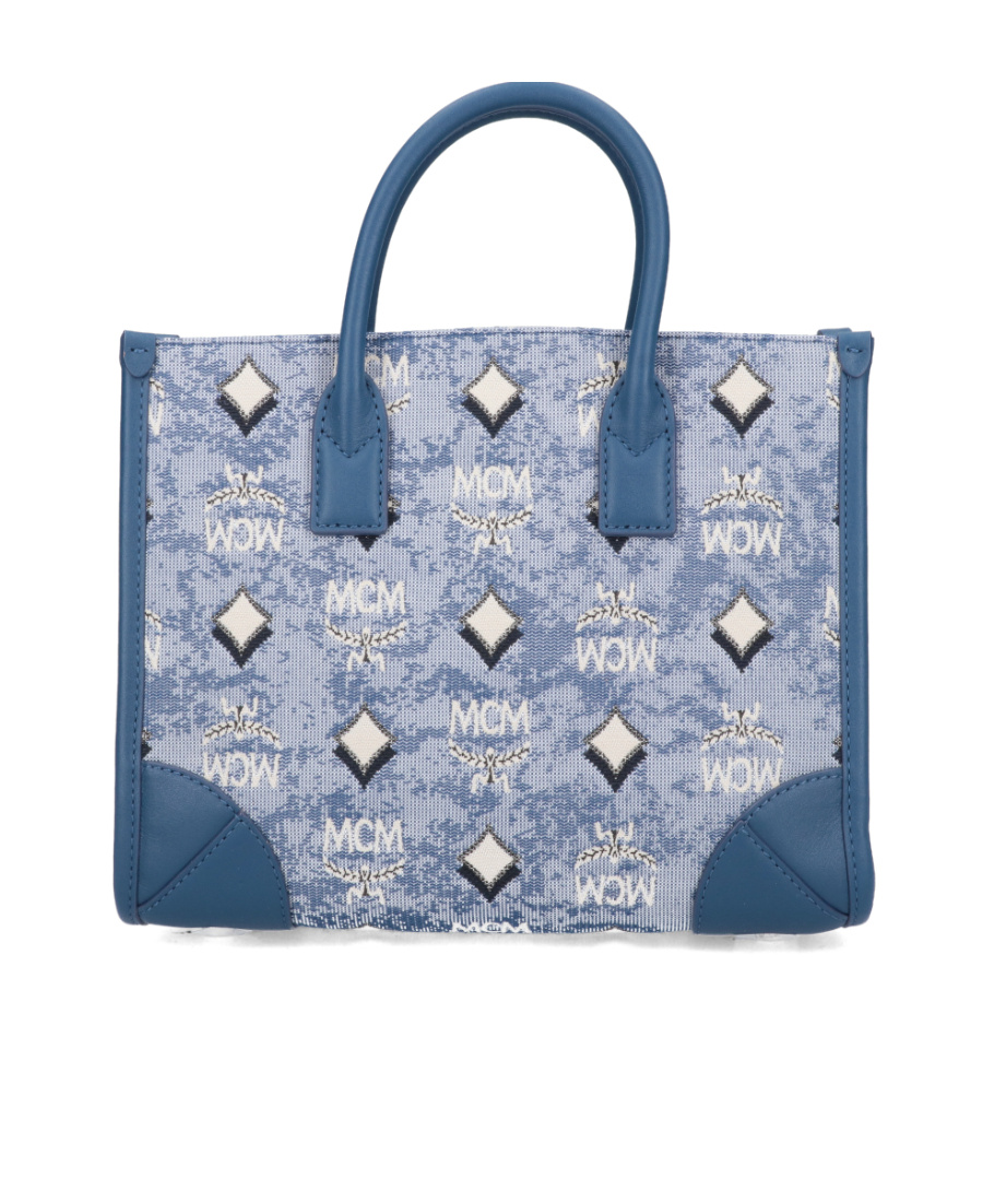 Mcm Jacquard Shoulder Bag In Blue