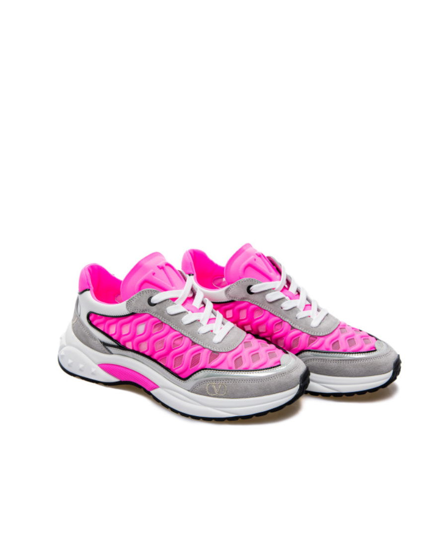 Valentino Ready Go Runner Low-top Sneakers In Gray