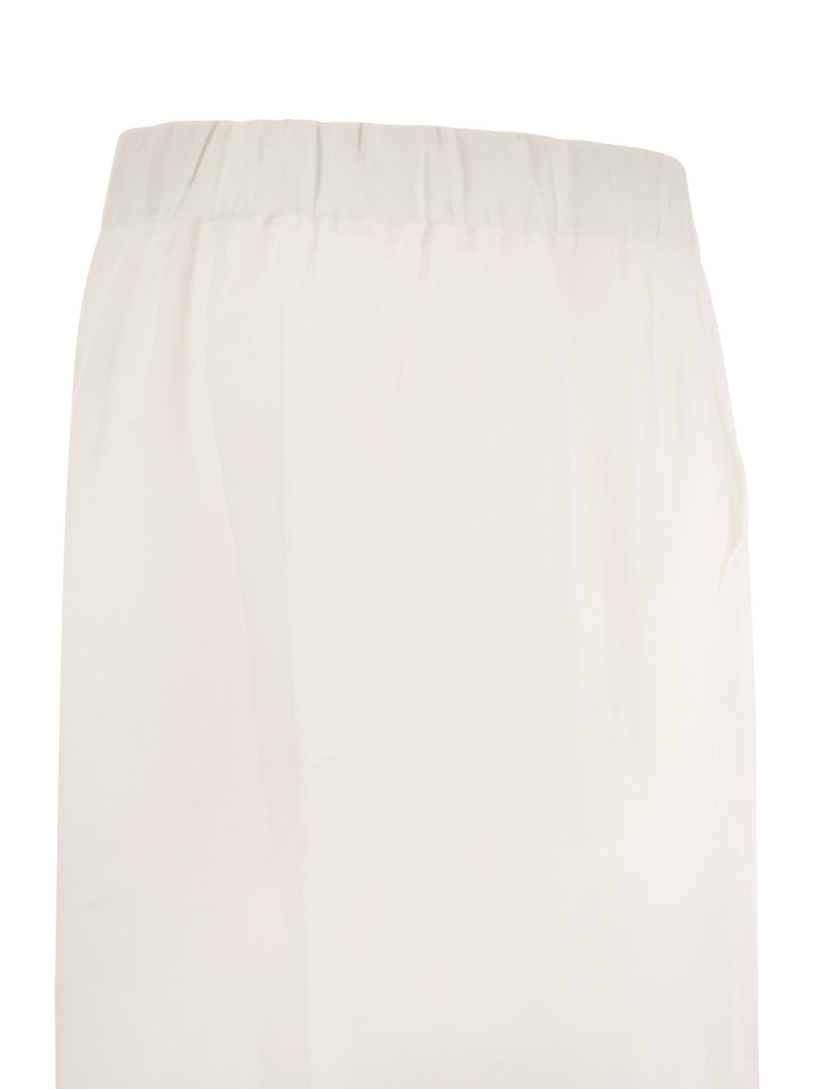 Antonelli Wide-leg Trousers In White