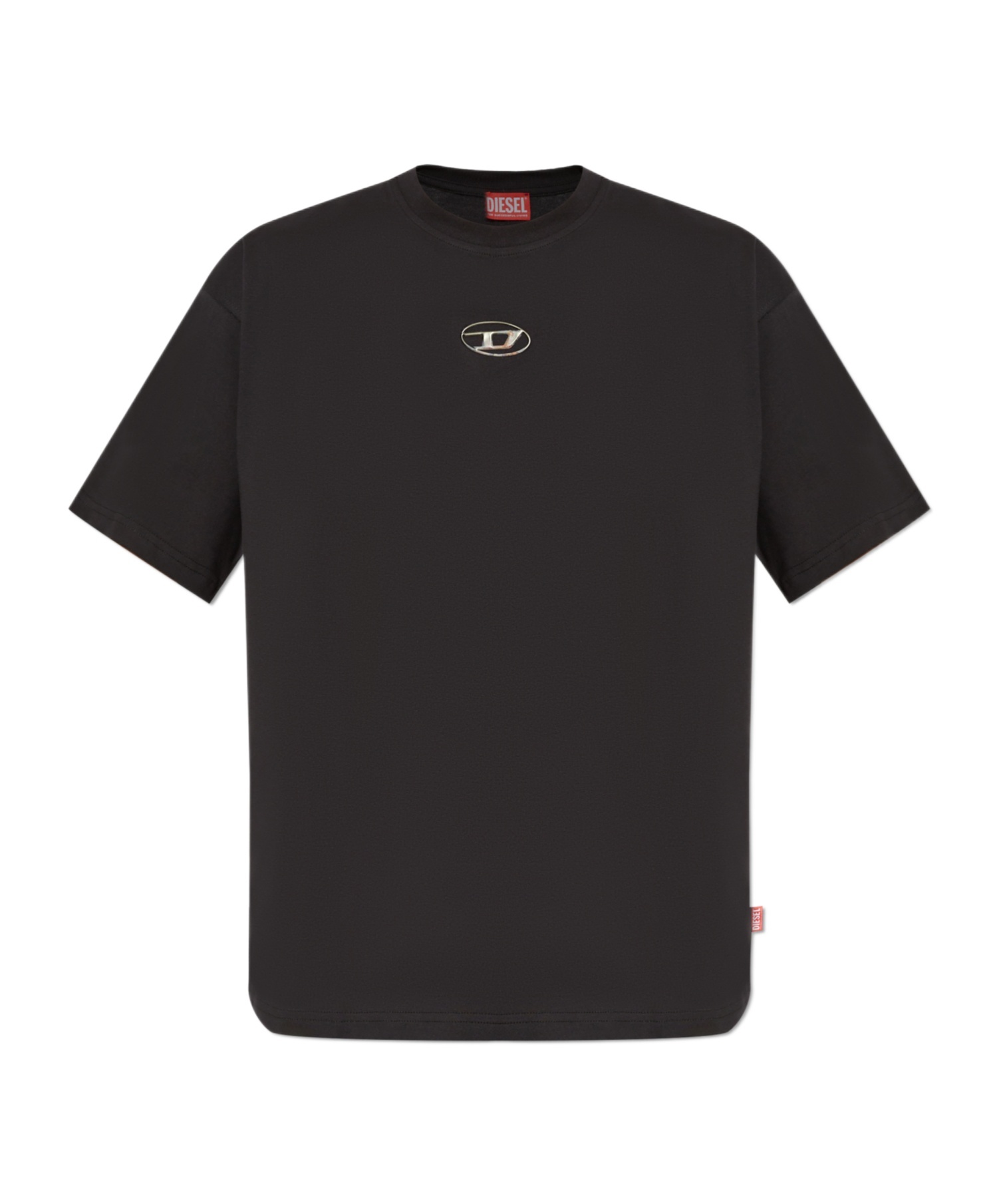 Diesel Mens 900 T-norm-iod Logo-embroidered Cotton-jersey T-shirt In Black