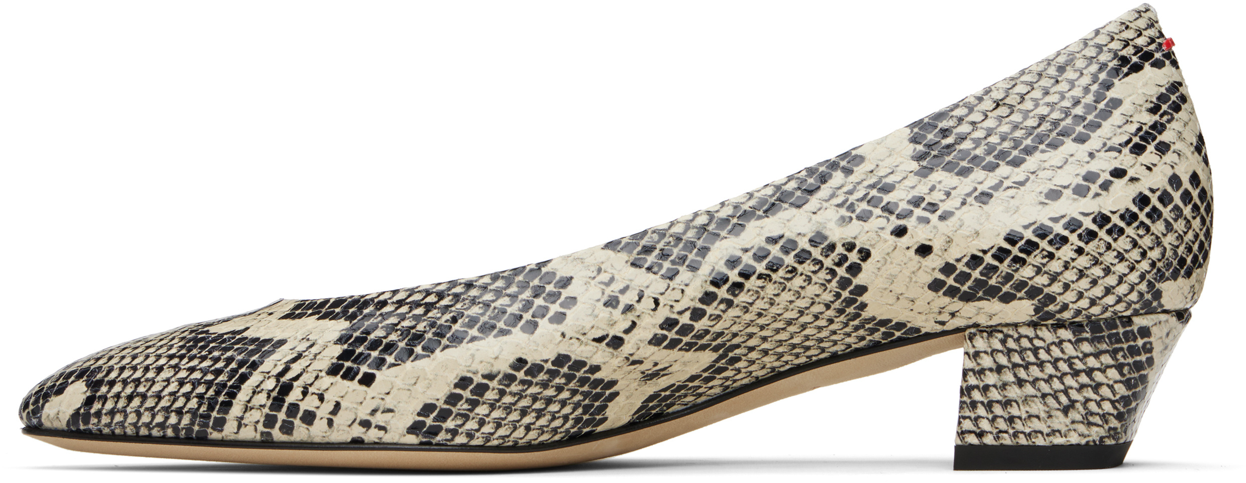 Aeyde Helia 35 Python-effect Leather Pumps In Brown