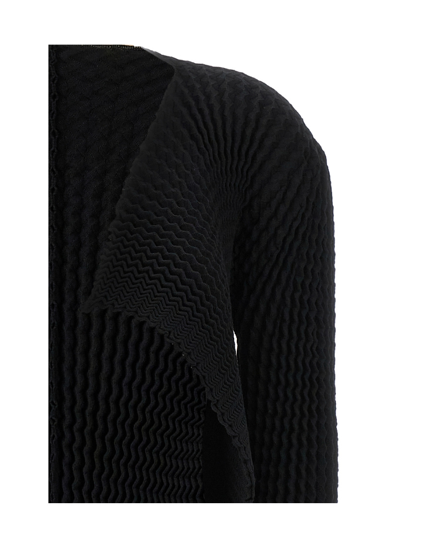 ISSEY MIYAKE RIBBED-DETAILING OPEN-FRONT JACKET
