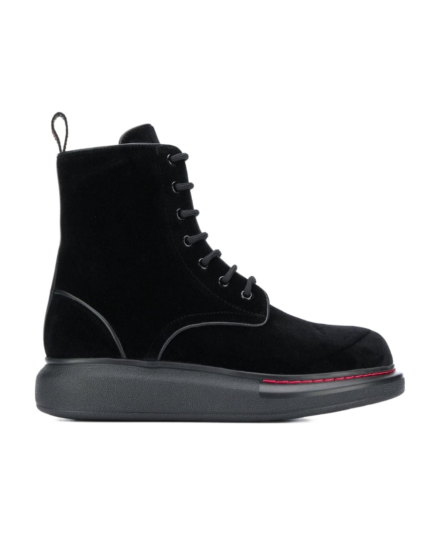 Alexander Mcqueen Oversized Sole Boots In Black