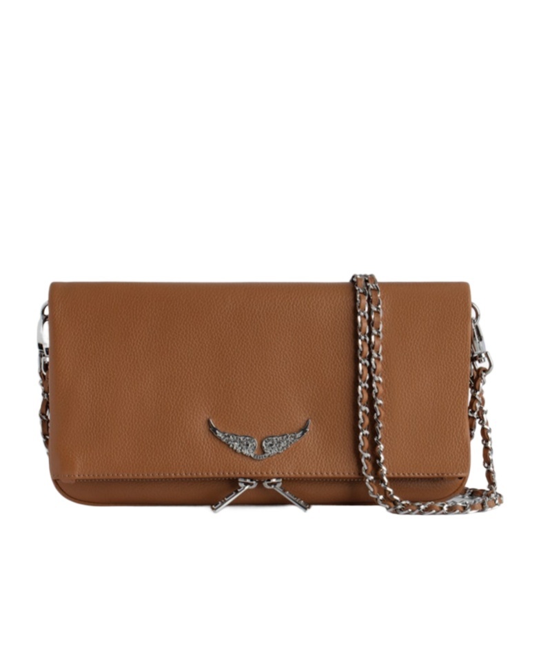 Zadig & Voltaire Flip Shoulder Bag In Brown