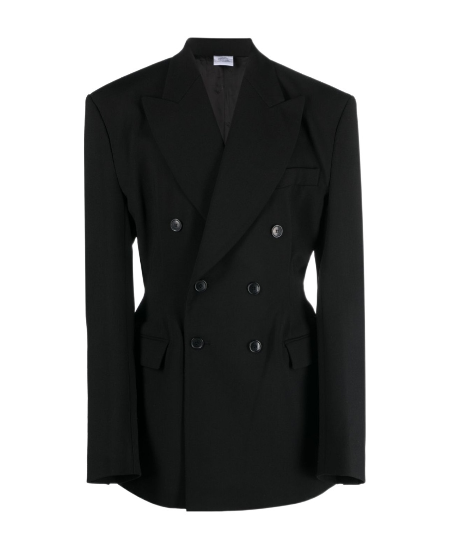 Vetements Double-breasted Suit Jacket In Black