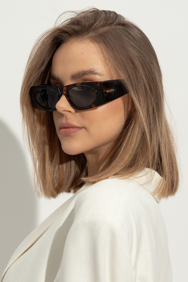 ALAÏA TORTOISESHELL-EFFECT SUNGLASSES