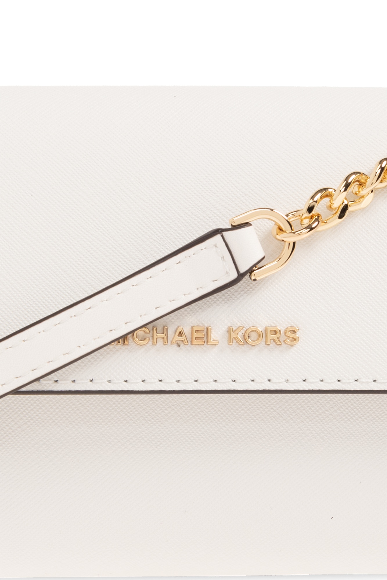 Michael Michael Kors Jet Set Leather Crossbody Bag In White