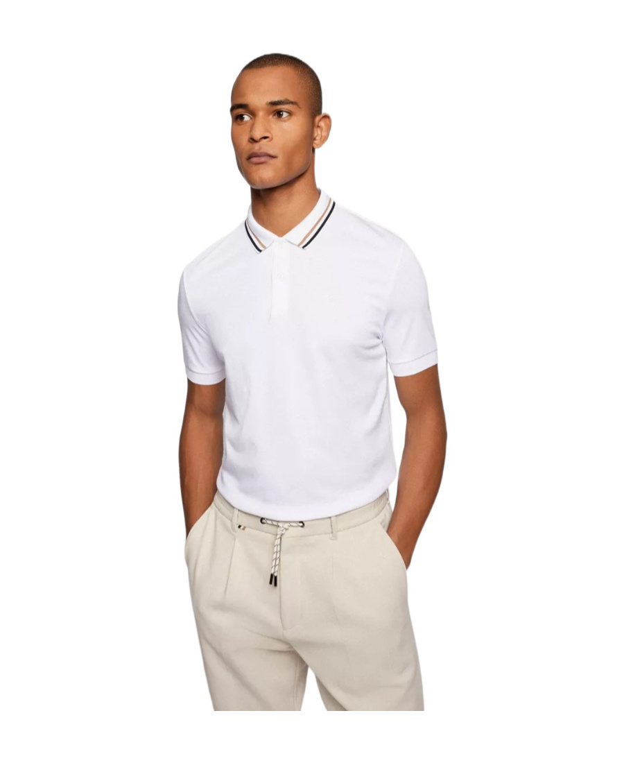 Shop Hugo Boss Short-sleeve Polo Shirt In White
