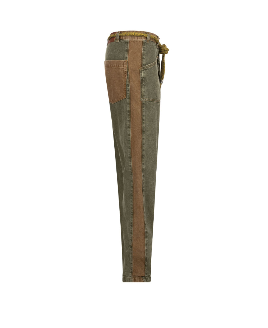 Etro Panelled Straight-leg Jeans