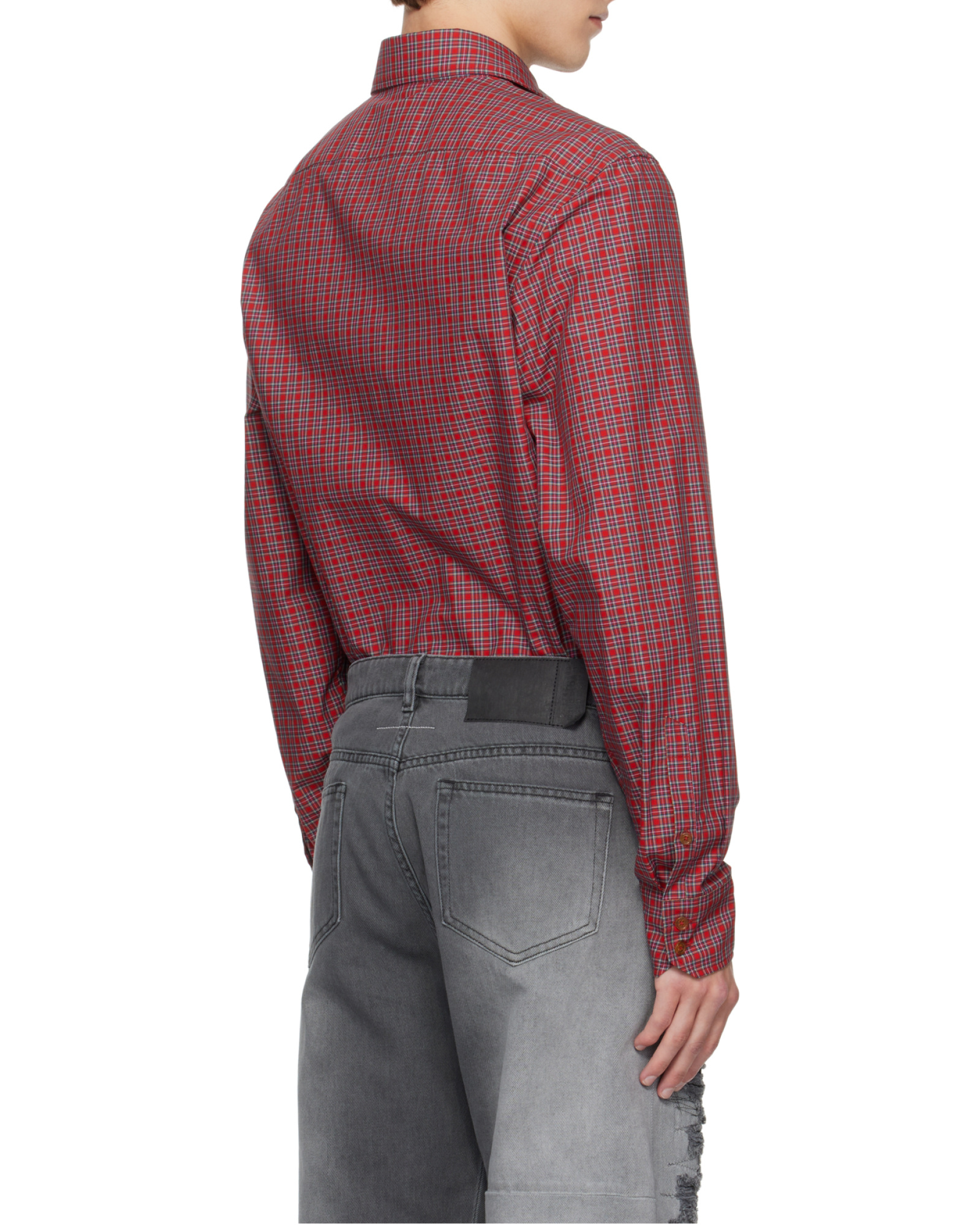 Vivienne Westwood Checked Long-sleeved Shirt In Red