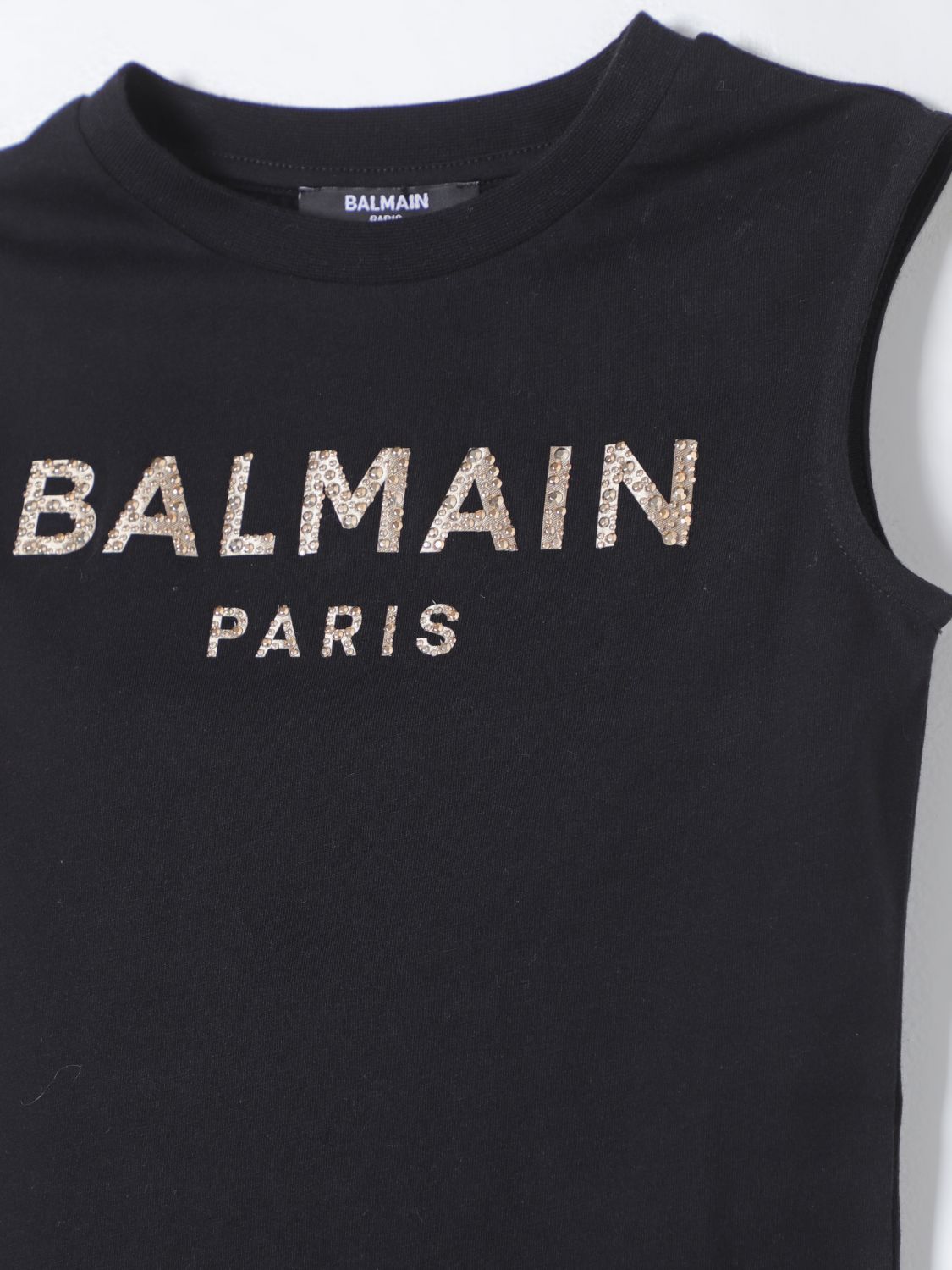 Balmain Dress Kids Kids Color Black In Black