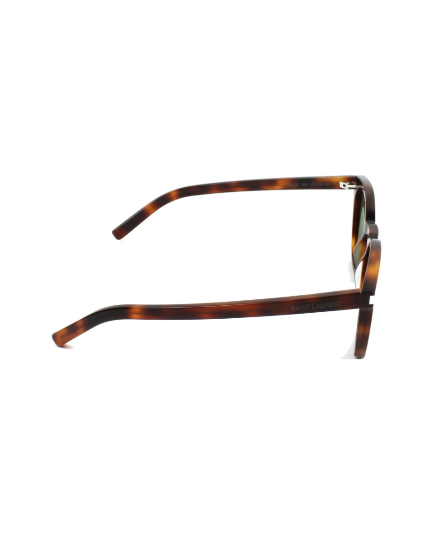 Saint Laurent Round Frame Sunglasses In Green