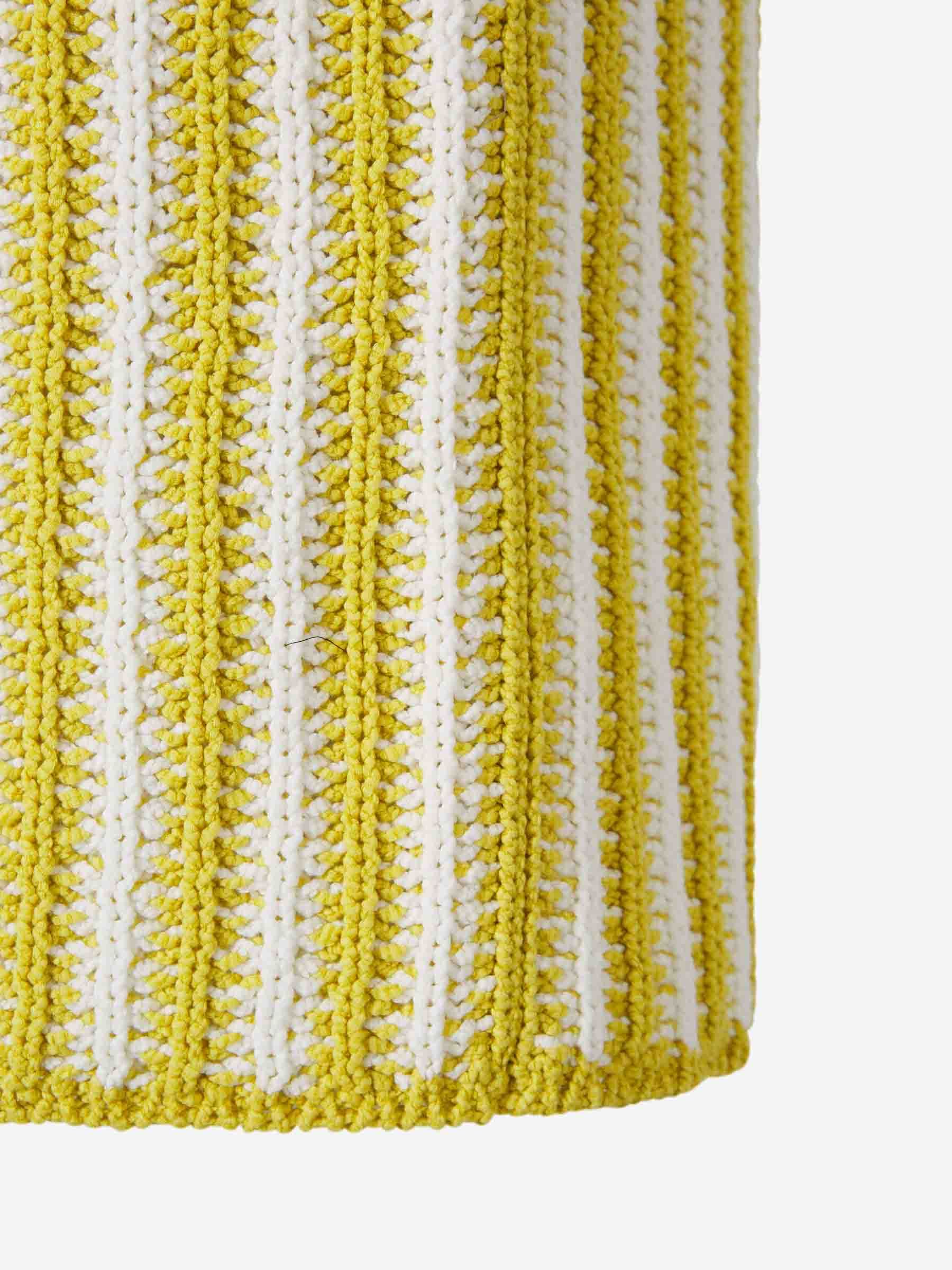 Shop Fabiana Filippi Striped Knitted Drawstring Midi Skirt In Yellow