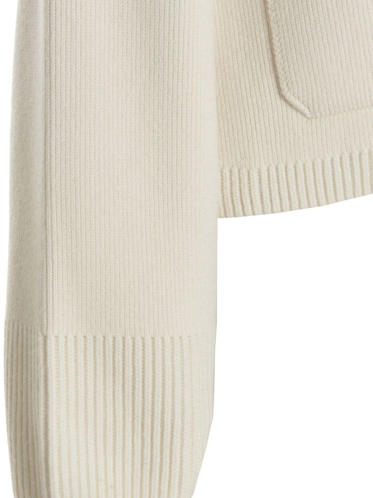 Shop Khaite The Scarlet Cashmere Cardigan In White