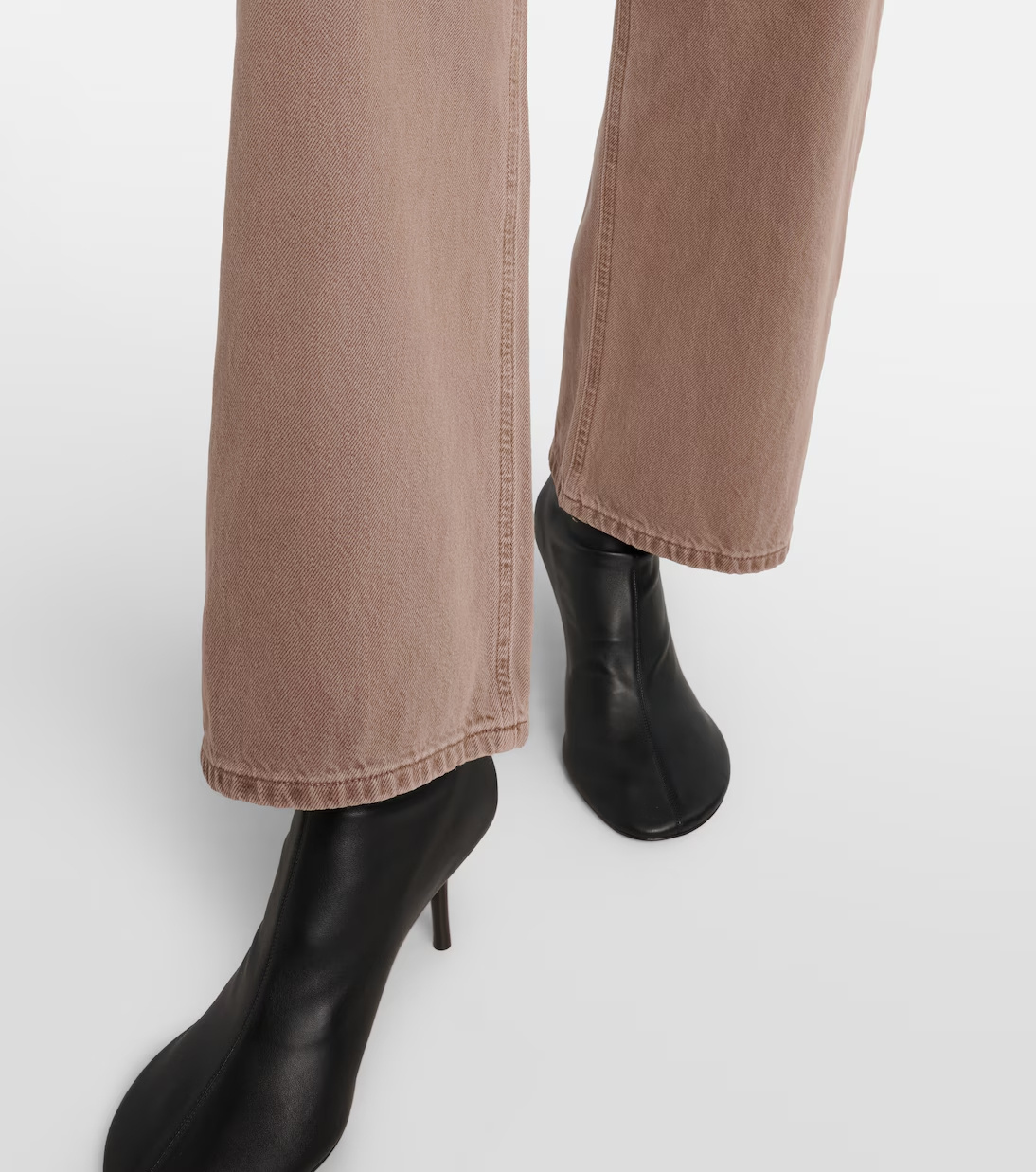 Agolde High-waisted Wide-leg Jeans In Brown