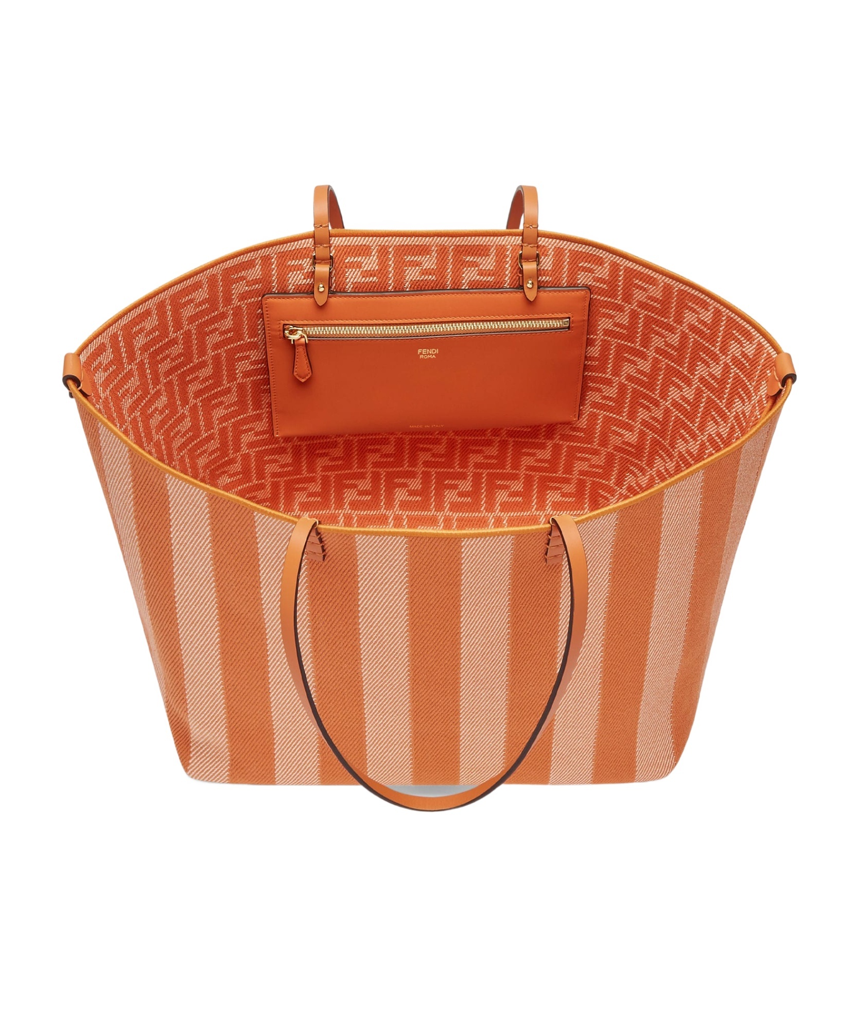 Fendi Roll Large Tote Bag In Orange