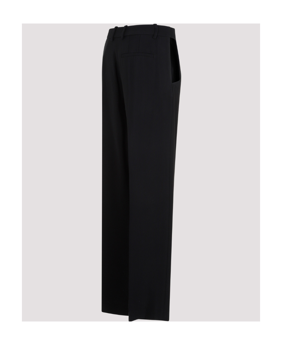 Mugler Wide-leg Cut-out Trousers In Black