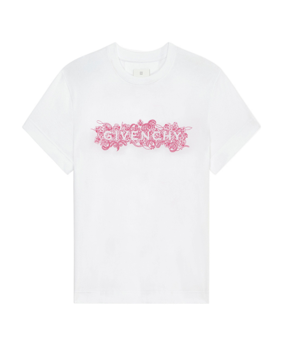 Givenchy 4g Embroidered Logo Classic Fit T-shirt In White