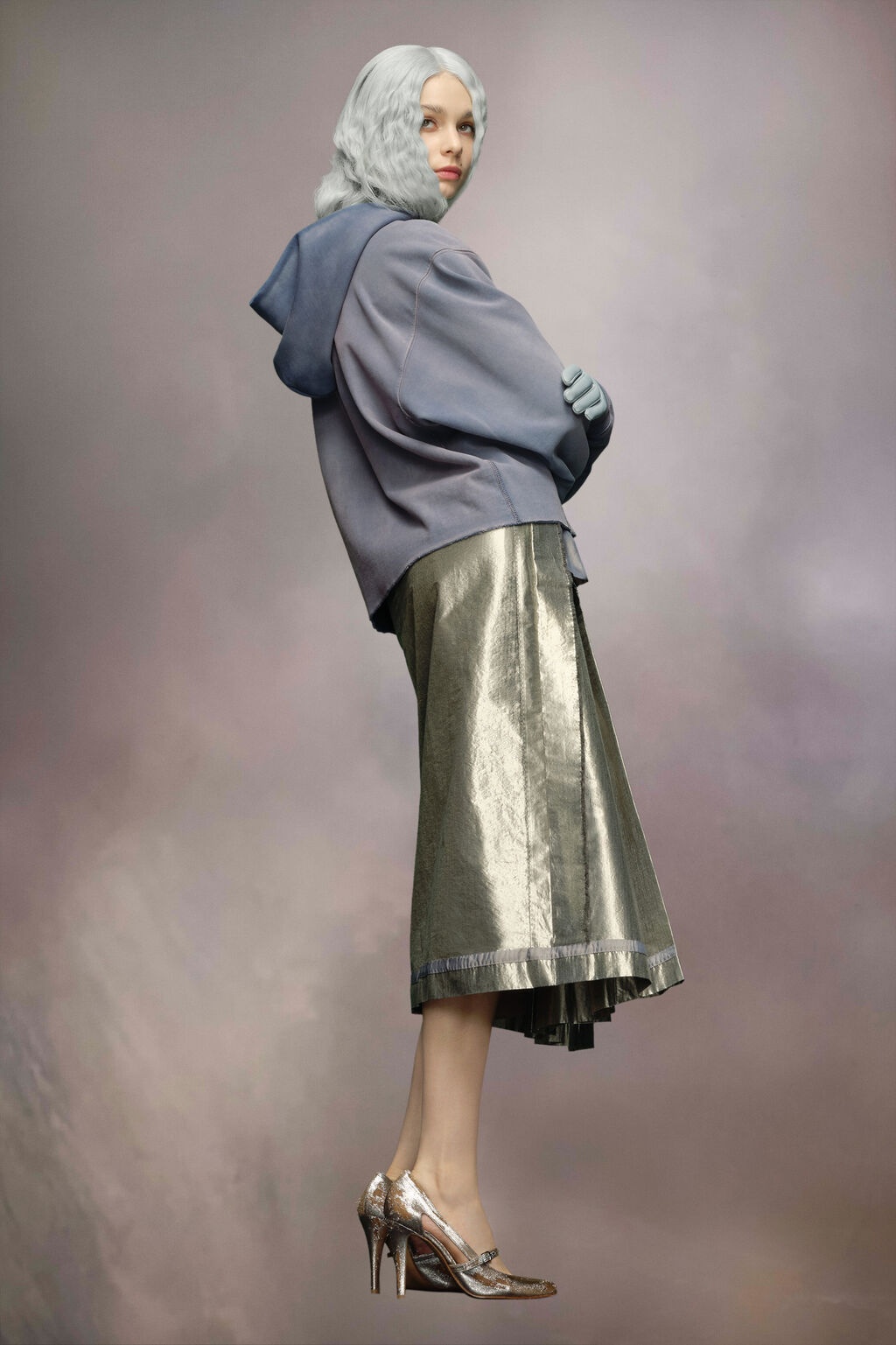 Maison Margiela Hoodie In Gray