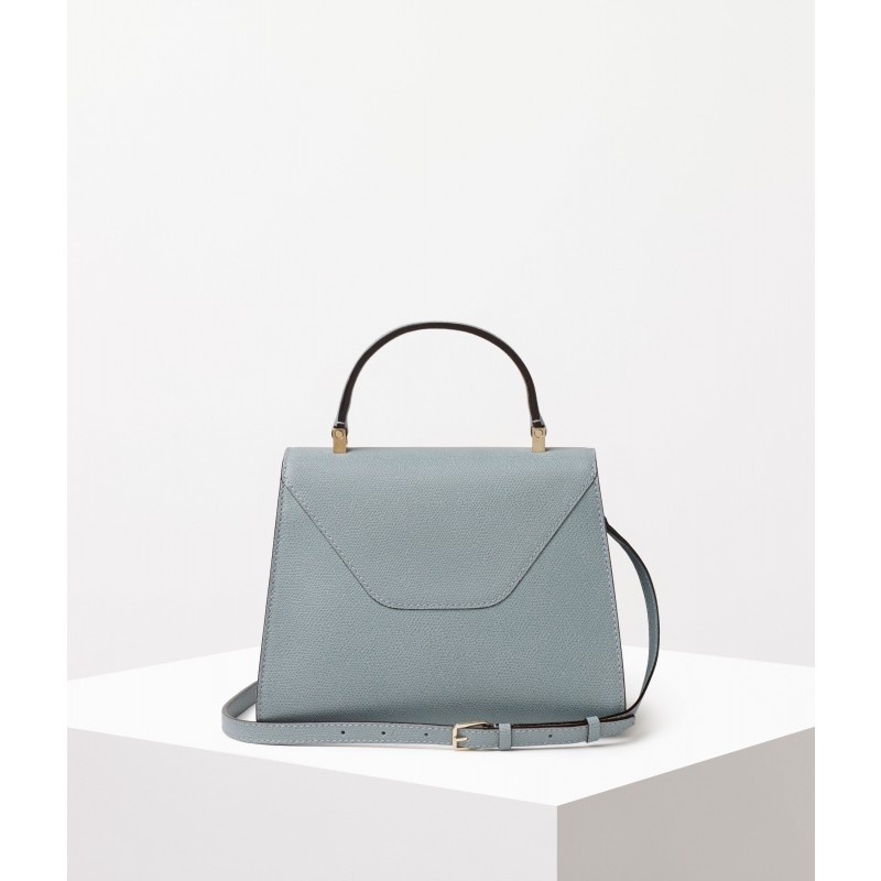 Valextra Mini Iside Grained Leather Bag In Polvere