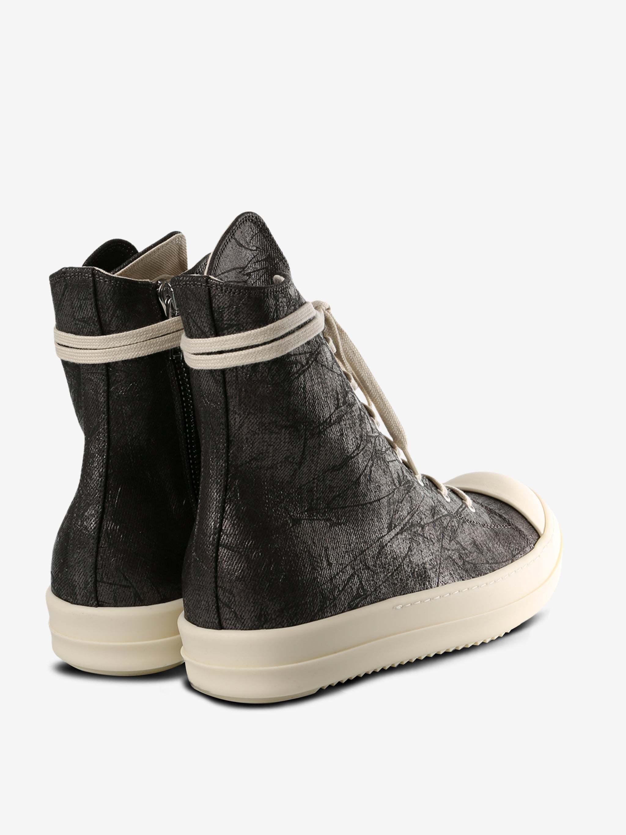 Rick Owens Drkshdw Metallic-effect Lace-up Sneakers In Brown