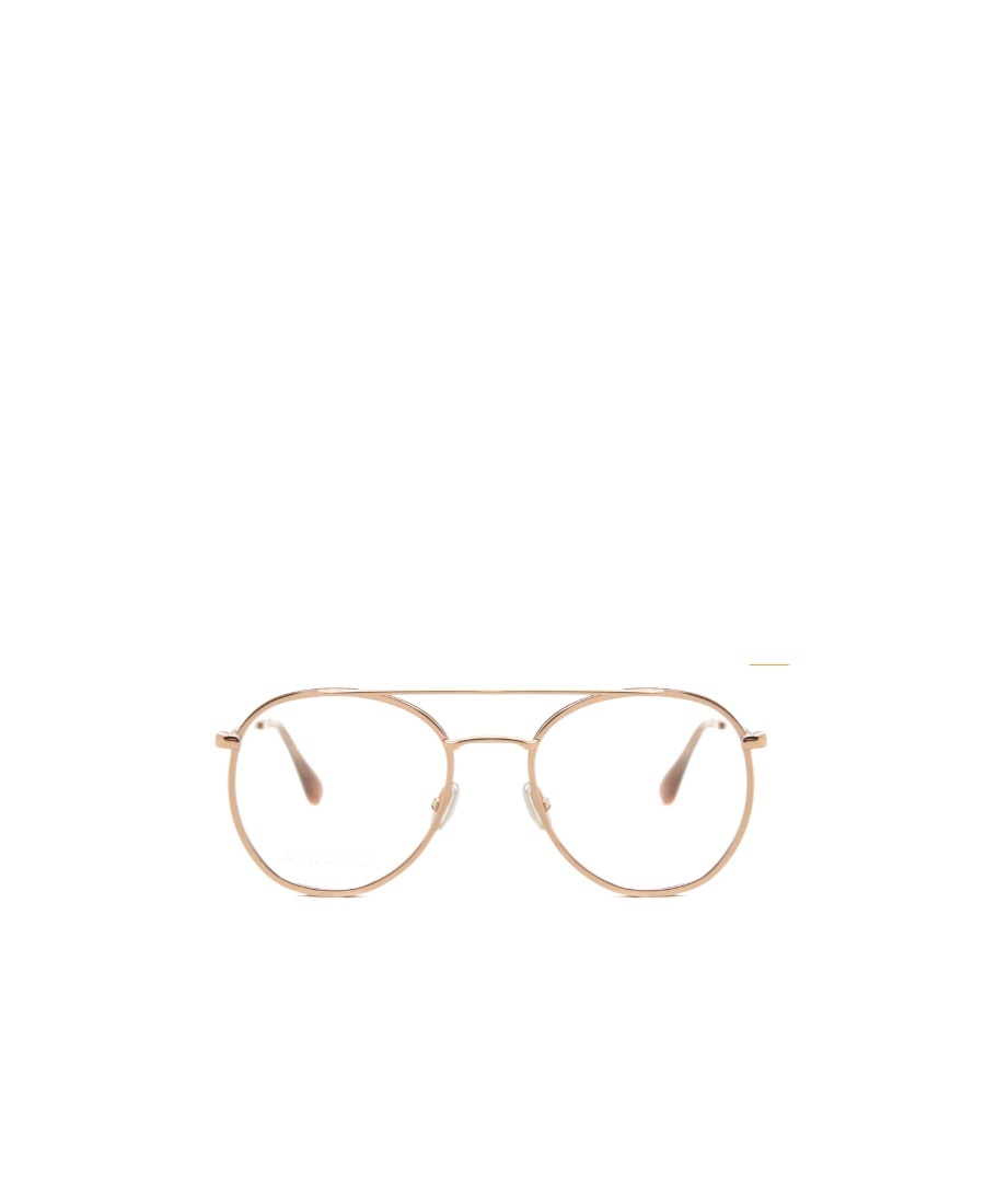 Jimmy Choo Eyewear Round Frame Glasses In Nude