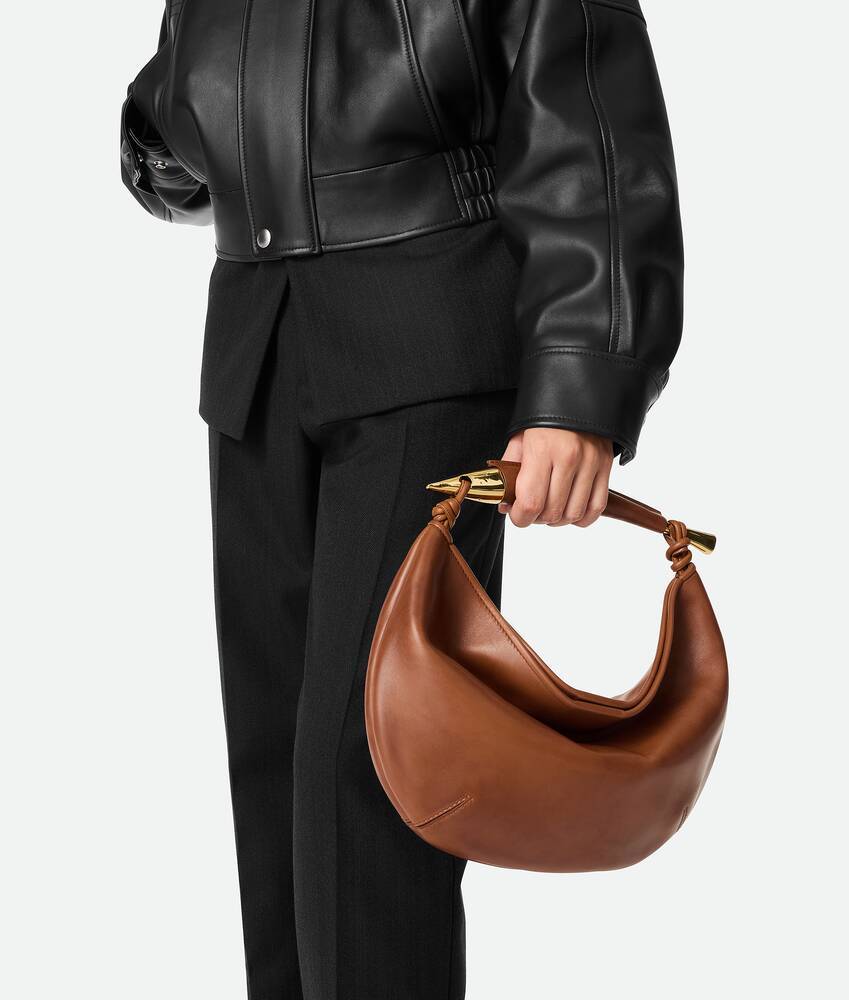 Bottega Veneta Sardine Intrecciato-leather Handbag In Brown