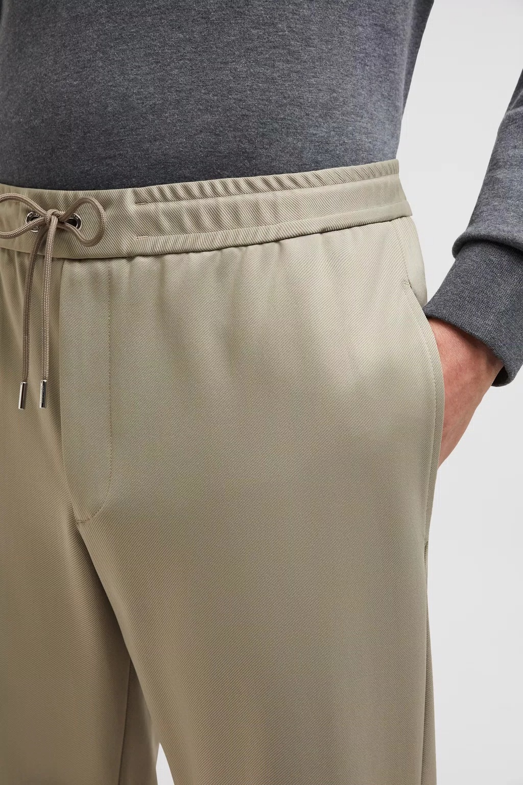 Moncler Logo Patch Drawstring Track Pants In Gray
