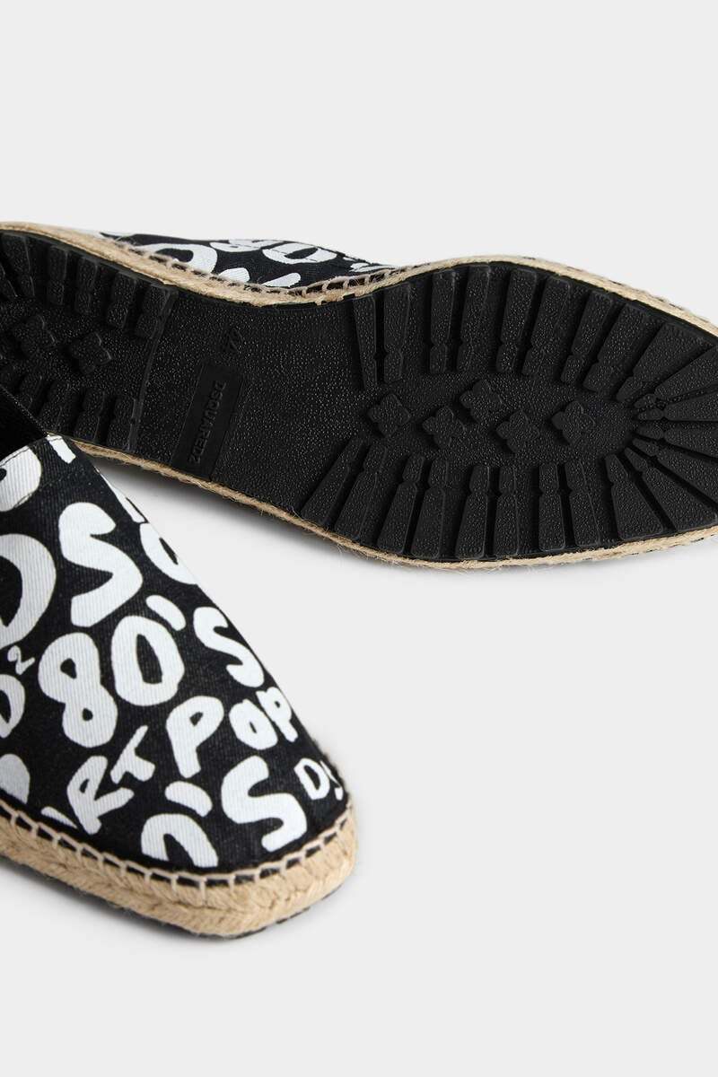 DSQUARED2 GRAPHIC-PRINT DENIM ESPADRILLES