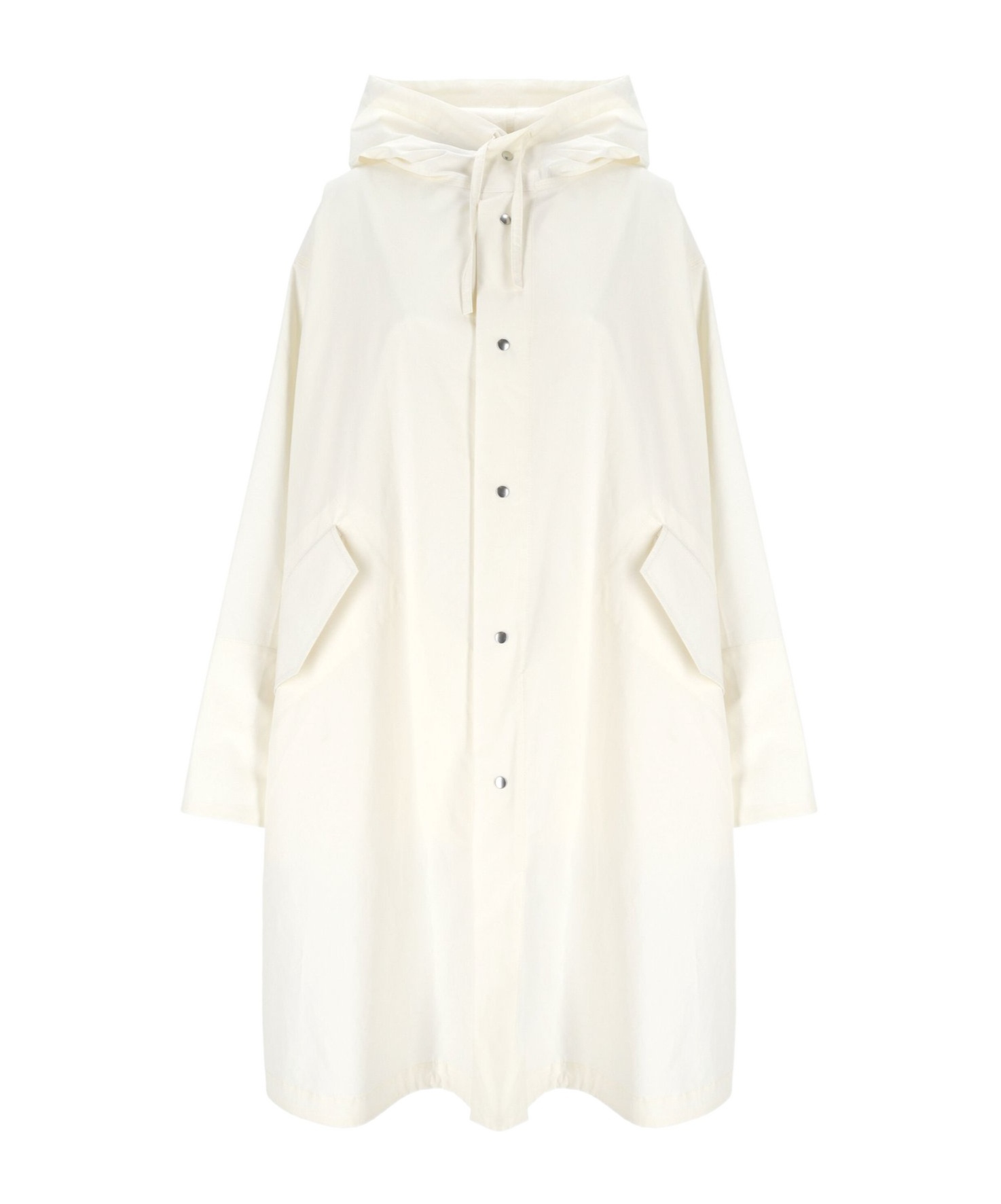 Jil Sander Logo-print Hooded Coat In White