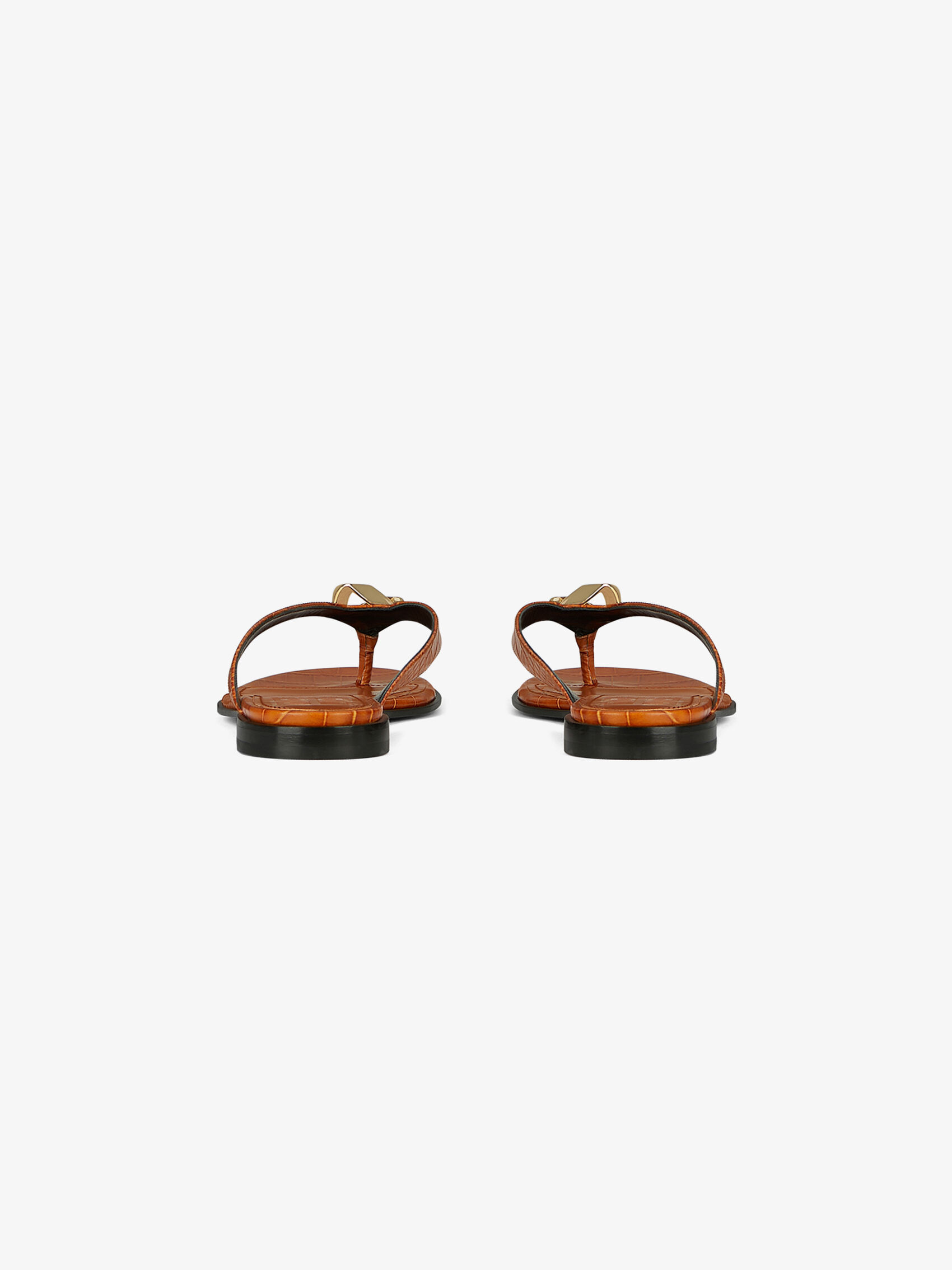 Givenchy G Chain Flat Sandals In Brown