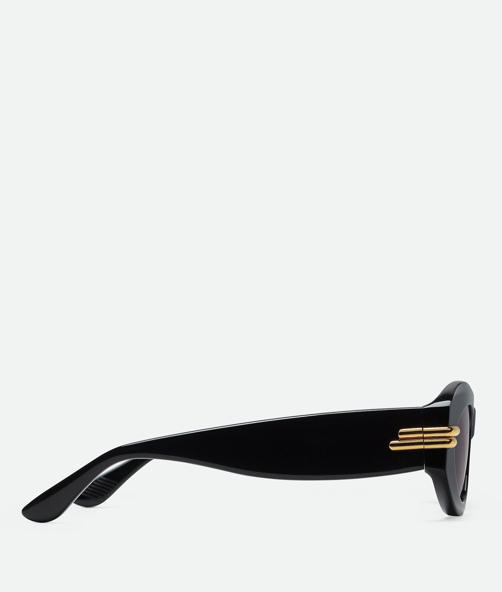 Bottega Veneta Mitre Oval-framed Sunglasses In Black